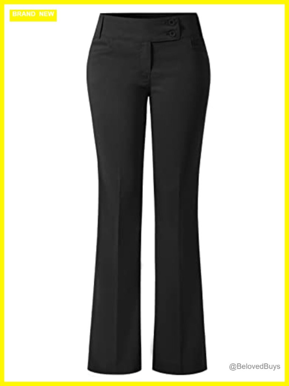 Design by Olivia Women's Relaxed Bootcut Office Pants Mid Rise Regular Fit